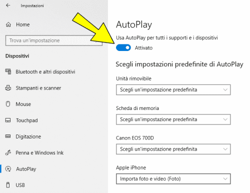 Come impedire l'apertura automatica di Foto quando inseriamo l'iPhone nel PC