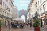 Lisbona - Rua Augusta, sullo sfondo l'Arco Triunfal