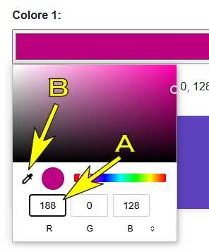 Come miscelare due colori online