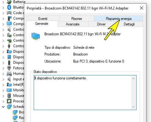 Problema di connessione wireless del pc dopo la sospensione
