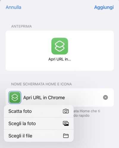 Come aggiungere un collegamento alla Home dell'iPhone da poter aprire direttamente con Chrome